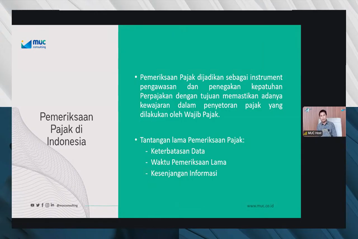 Webinar BIJAK: Jangka Waktu Makin Singkat, WP Perlu Siapkan Strategi Hadapi Pemeriksaan